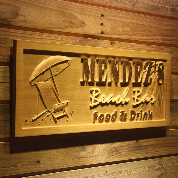 ADVPRO Name Personalized Beach BAR Umbrella Wood Engraved Wooden Sign wpa0233-tm - 23