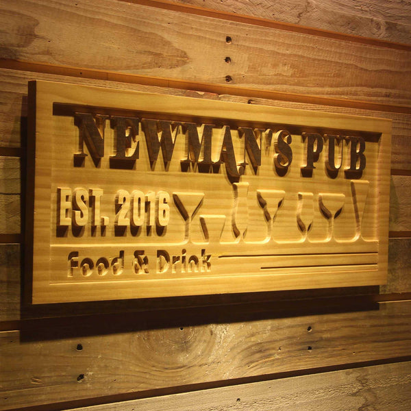 ADVPRO Name Personalized Pub Est. Year Food & Drink Wood Engraved Wooden Sign wpa0234-tm - 23