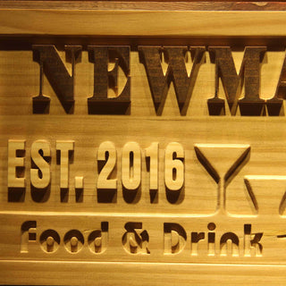ADVPRO Name Personalized Pub Est. Year Food & Drink Wood Engraved Wooden Sign wpa0234-tm - Details 1