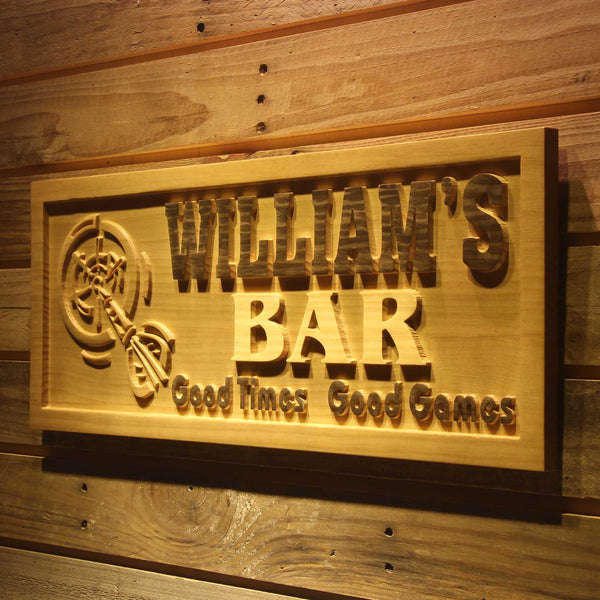 ADVPRO Name Personalized BAR Dart Games Wood Engraved Wooden Sign wpa0235-tm - 26.75
