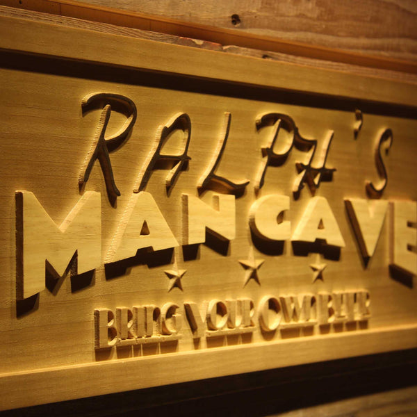 ADVPRO Name Personalized Man CAVE Bring Your Own Beer Bar Wood Engraved Wooden Sign wpa0237-tm - Details 2
