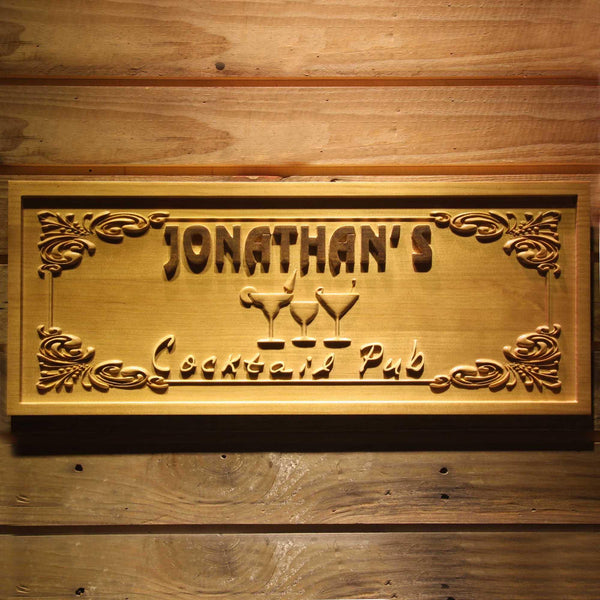 ADVPRO Name Personalized Cocktail Pub Wine VIP Room Wood Engraved Wooden Sign wpa0238-tm - 18.25