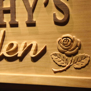 ADVPRO Name Personalized Garden Rose Flower Wood Engraved Wooden Sign wpa0245-tm - Details 2