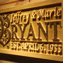 ADVPRO Personalized Custom Wedding Anniversary Family Sign Surname Last First Name Rustic Home D‚cor Housewarming Gift 5 Year Wood Wooden Signs wpa0246-tm - Details 3