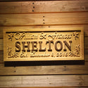 ADVPRO Personalized Last Name Rustic Home D‚cor Wood Engraving Custom Wedding Gift Couples Established Wooden Signs wpa0247-tm - 18.25