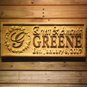 ADVPRO Personalized Custom Wedding Anniversary Family Sign Surname Last First Name Initial Home D‚cor Housewarming Gift 5 Year Wood Wooden Signs wpa0251-tm - 18.25
