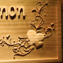 ADVPRO Personalized Custom Wedding Anniversary Family Sign Surname Last First Heart Flower Home D‚cor Housewarming Gift 5 Year Wood Wooden Signs wpa0256-tm - Details 1