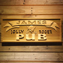 ADVPRO Name Personalized Jolly Roger Pub Bar Game Room Wood Engraved Wooden Sign wpa0266-tm - 18.25