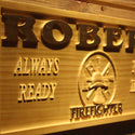 ADVPRO Name Personalized Firefighter Fire Department Always Ready to Fight The Fight Man Cave Wood Engraved Wooden Sign wpa0267-tm - Details 2