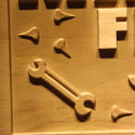 ADVPRO Name Personalized FIX IT Shop Tools Hammer Saw Garage Den Wood Engraved Wooden Sign wpa0270-tm - Details 2