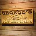 ADVPRO Name Personalized Blue Skies Tavern Vintage Airplane Man Cave Gifts Wood Engraved Wooden Sign wpa0271-tm - 26.75