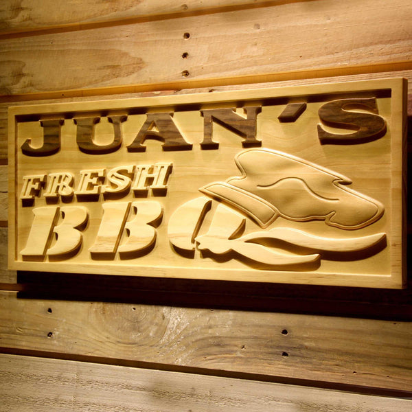 ADVPRO Name Personalized BBQ Barbecue Garden Housewarming Gifts Wood Engraved Wooden Sign wpa0279-tm - 26.75