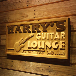 ADVPRO Name Personalized Guitar Lounge Music Band Drum Room Wood Engraved Wooden Sign wpa0280-tm - 26.75