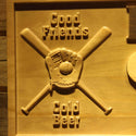 ADVPRO Name Personalized Game Room Baseball Sport Bar Man Cave Decor Wood Engraved Wooden Sign wpa0282-tm - Details 1