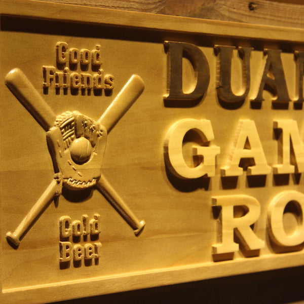 ADVPRO Name Personalized Game Room Baseball Sport Bar Man Cave Decor Wood Engraved Wooden Sign wpa0282-tm - Details 2