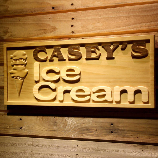 ADVPRO Name Personalized Icecream Shop Home D‚cor Gifts Wood Engraved Wooden Sign wpa0284-tm - 26.75