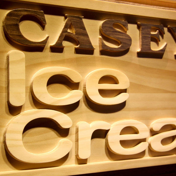 ADVPRO Name Personalized Icecream Shop Home D‚cor Gifts Wood Engraved Wooden Sign wpa0284-tm - Details 3