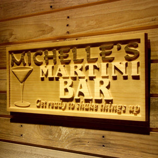 ADVPRO Name Personalized Martini BAR Cocktails Wine Club Pub Gifts Wood Engraved Wooden Sign wpa0289-tm - 26.75