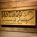 ADVPRO Personalized Custom Wedding Anniversary Family Sign Surname Last First Name Rustic Home D‚cor Housewarming Gift 5 Year Wood Wooden Signs wpa0295-tm - 26.75