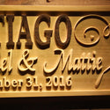 ADVPRO Personalized Custom Wedding Anniversary Family Sign Surname Last First Name Rustic Home D‚cor Housewarming Gift 5 Year Wood Wooden Signs wpa0295-tm - Details 3