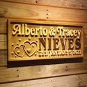 ADVPRO Personalized Double Heart Mr & Mrs Wedding Gift Custom Home D‚cor First Name Established Gift Family Sign Bar Beer Wooden Signs wpa0298-tm - 23