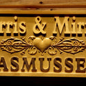 ADVPRO Personalized Custom Wedding Anniversary Family Sign Surname Last First Name Heart Home D‚cor Housewarming Gift 5 Year Wood Wooden Signs wpa0300-tm - Details 3