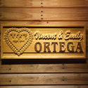 ADVPRO Personalized Last Name Initial Inside Heart Home D‚cor Wood Custom Wedding Gift Couples Established Wooden Signs wpa0303-tm - 18.25