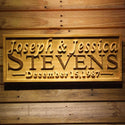 ADVPRO Personalized Custom Wedding Anniversary Family Sign Surname Last First Name Heart Home D‚cor Housewarming Gift 5 Year Wood Wooden Signs wpa0305-tm - 18.25