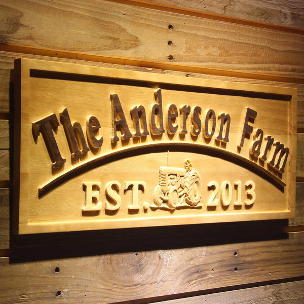 ADVPRO Name Personalized Farm with Tractor Home Decoration Housewarming Gifts Wood Engraved Wooden Sign wpa0306-tm - 23