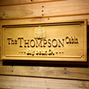 ADVPRO Name Personalized Cabin with Big Tree and Location Forest House Wood Engraved Wooden Sign wpa0309-tm - 26.75