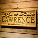 ADVPRO Personalized Last Name Rustic Home D‚cor Wood Engraving Custom Wedding Gift Couples Den Gift Wooden Signs wpa0314-tm - 26.75