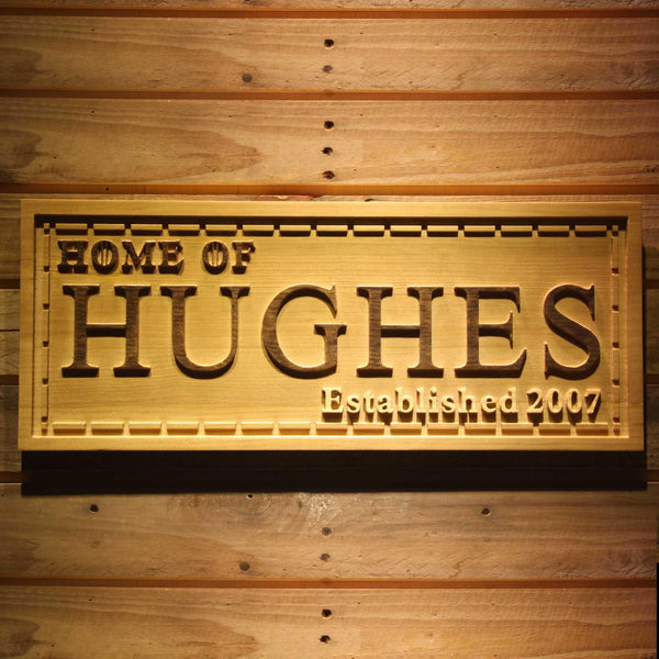 ADVPRO Personalized Last Name Rustic Home D‚cor Wood Engraving Custom Wedding Gift Couples Den Gift Wooden Signs wpa0319-tm - 18.25