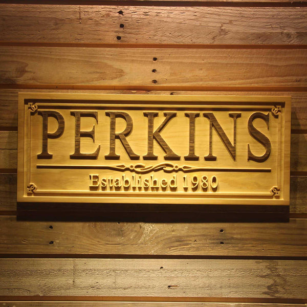 ADVPRO Family Name Personalized with Established Year Wedding Gift Wood Engraved Wooden Sign wpa0321-tm - 18.25