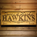 ADVPRO Personalized Wedding Gift Last Name Established Sign Family Name Signs Custom Wood Sign Carved Wooden Sign 3D 5 Year Couple Last Name Sign wpa0324-tm - 18.25