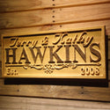 ADVPRO Personalized Wedding Gift Last Name Established Sign Family Name Signs Custom Wood Sign Carved Wooden Sign 3D 5 Year Couple Last Name Sign wpa0324-tm - 26.75