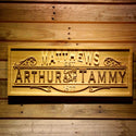 ADVPRO Personalized Family Name Sign Personalized Wedding Gifts Wall Art Rustic Home Decor Custom Carved Wooden Signs Couples 5 Year wpa0325-tm - 18.25
