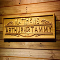 ADVPRO Personalized Family Name Sign Personalized Wedding Gifts Wall Art Rustic Home Decor Custom Carved Wooden Signs Couples 5 Year wpa0325-tm - 26.75