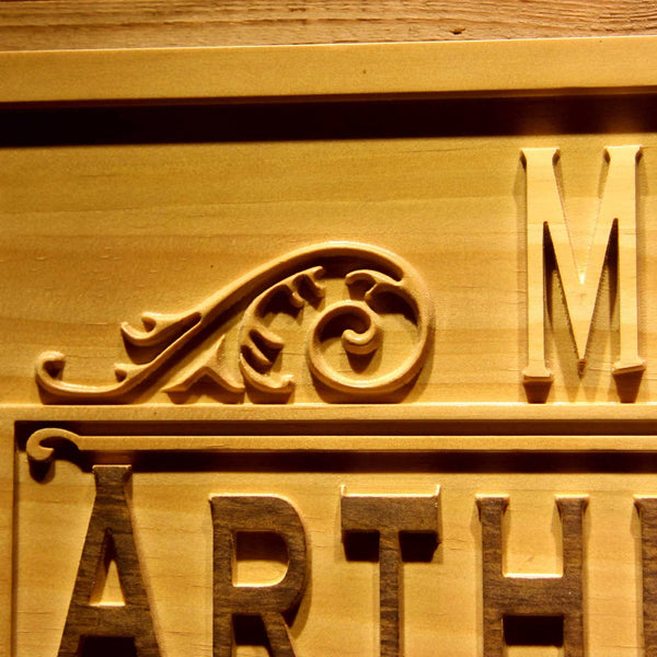 ADVPRO Personalized Family Name Sign Personalized Wedding Gifts Wall Art Rustic Home Decor Custom Carved Wooden Signs Couples 5 Year wpa0325-tm - Details 3