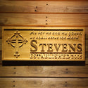 ADVPRO Serve Lord God Cross D‚cor Name Personalized Established Year 3D Wood Engraved Wooden Sign wpa0329-tm - 18.25