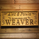 ADVPRO Personalized Wedding Gift Last Name Established Sign Family Name Signs Custom Wood Sign Carved Wood Decor 3D Hearts Couples Sign 5 Year wpa0330-tm - 18.25