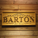 ADVPRO Personalized Wedding Gift Last Name Established Sign Family Name Signs Custom Wood Sign Carved Wooden Sign 3D 5 Year Couple Last Name Sign wpa0333-tm - 18.25