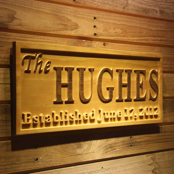 ADVPRO Family Name Personalized with Established Date Wedding Gift Wood Engraved Wooden Sign wpa0335-tm - 23