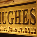 ADVPRO Family Name Personalized with Established Date Wedding Gift Wood Engraved Wooden Sign wpa0335-tm - Details 3