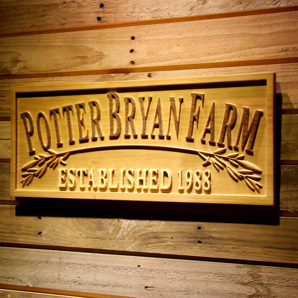 ADVPRO Farm D‚cor Rustic Your Name Personalized House D‚cor Housewarming Gifts 3D Wood Engraved Wooden Sign wpa0336-tm - 26.75