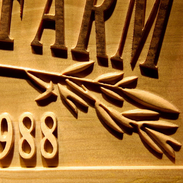 ADVPRO Farm D‚cor Rustic Your Name Personalized House D‚cor Housewarming Gifts 3D Wood Engraved Wooden Sign wpa0336-tm - Details 3