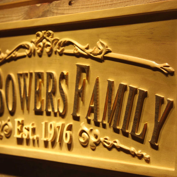 ADVPRO Family Last Name Personalized Established Year Housewarming Gifts Wood Engraved Wooden Sign wpa0338-tm - Details 3