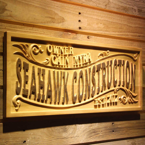 ADVPRO Company Name Owner Personalized Established Year Wood Engraved Wooden Sign wpa0352-tm - 23