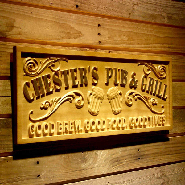 ADVPRO Name Personalized Pub & Grill Home Bar Gifts Wood Engraved Wooden Sign wpa0357-tm - 23