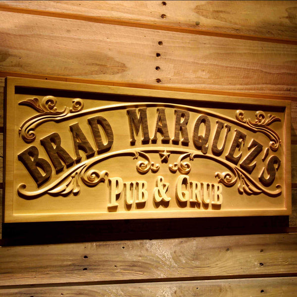 ADVPRO Name Personalized Pub & GRUB Club Home Bar Gifts Wood Engraved Wooden Sign wpa0358-tm - 23