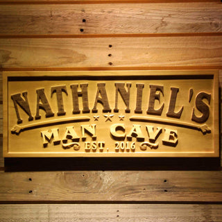 ADVPRO Name Personalized Man CAVE Established Year Men Gifts Birthday Wood Engraved Wooden Sign wpa0359-tm - 18.25